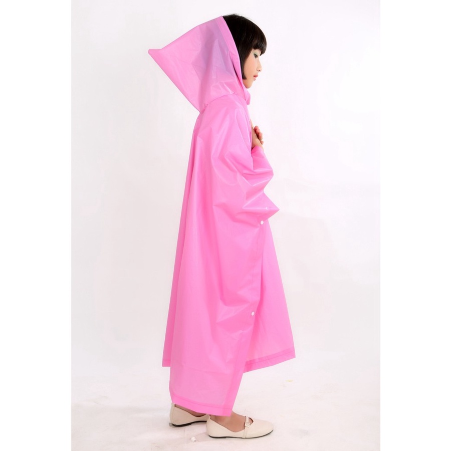 Jas Hujan Anak Waterproof Bahan EVA Tebal / Jas Hujan Mantel Korea + Hoodie Semi Transparan Anti Air / Jubah Kelelawar Musim Ujan Untuk Motor Anti Basah / Children Raincoat Lightweight Unisex Reusable Laki Laki Perempuan  Model Poncho ORIGINAL