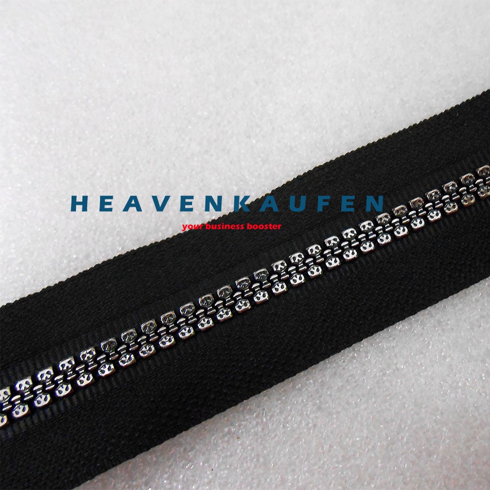 Resleting Zipper 80 cm Vislon Variasi Warna Hitam - Black Nikel Kode A