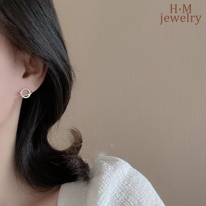 Anting Tusuk Motif Planet Minimalis Untuk Wanita