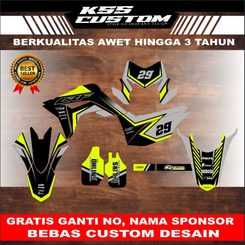 DECAL CRF 150 L FULL BODY SIMPLE - DECAL CRF 150 FULL BODY - DECAL CRF STABILO - DECAL SUPERMOTO - D