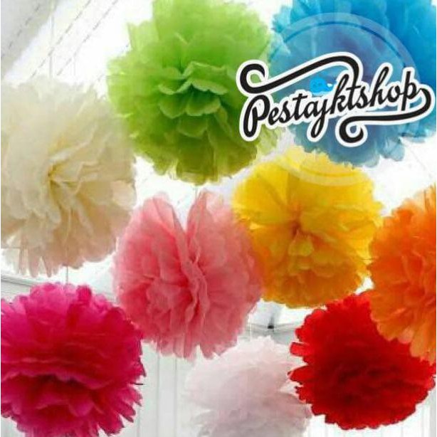 

pompom kertas bunga 25cm