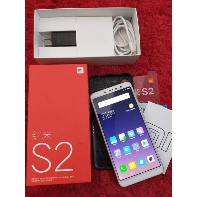 Jual HP Handphone Bekas Xiaomi Redmi S2 Ram 3/32gb Fullset HP Seken Second