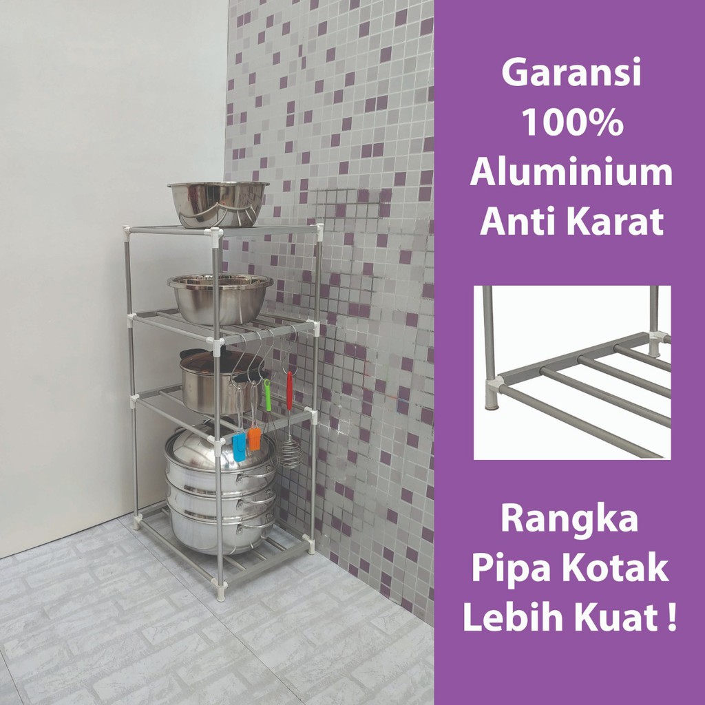 RAK DAPUR PANCI WAJAN / RAK TOILET EMBER BASKOM SERBAGUNA 3-2 SUSUN