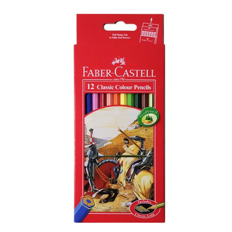 

[Haibara] Faber Castell Classic Colour Pencils pensil warna 12L (panjang) original