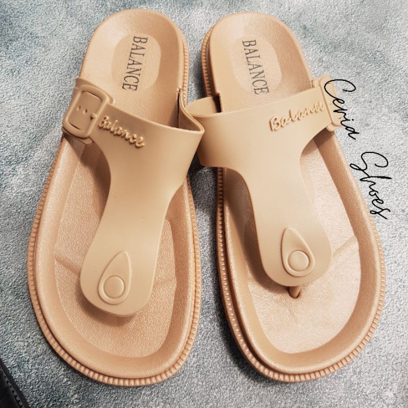 Sandal Jepit Wanita Karet BALANCE Bahan Import Lentur Empuk Elastis K2