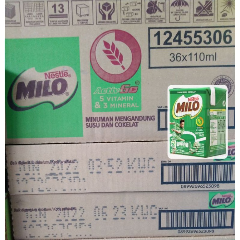 

Milo Activ Go UHT 110ml isi 36pcs