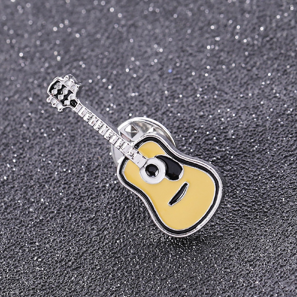 Bros Pin Enamel Bentuk Gitar Untuk Pesta Unisex