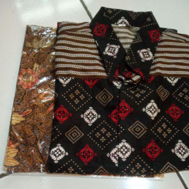 Nailo Batik Hrb026 Kenongo Kemeja Tosca Pendek Pekalongan Padi M L Xl Sogan Tulis Halus Kemeja Batik