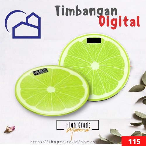 Timbangan Badan lucu/Timbangan Badan Digital Motif Buah jeruk nipis timbangan badan 180kg 115