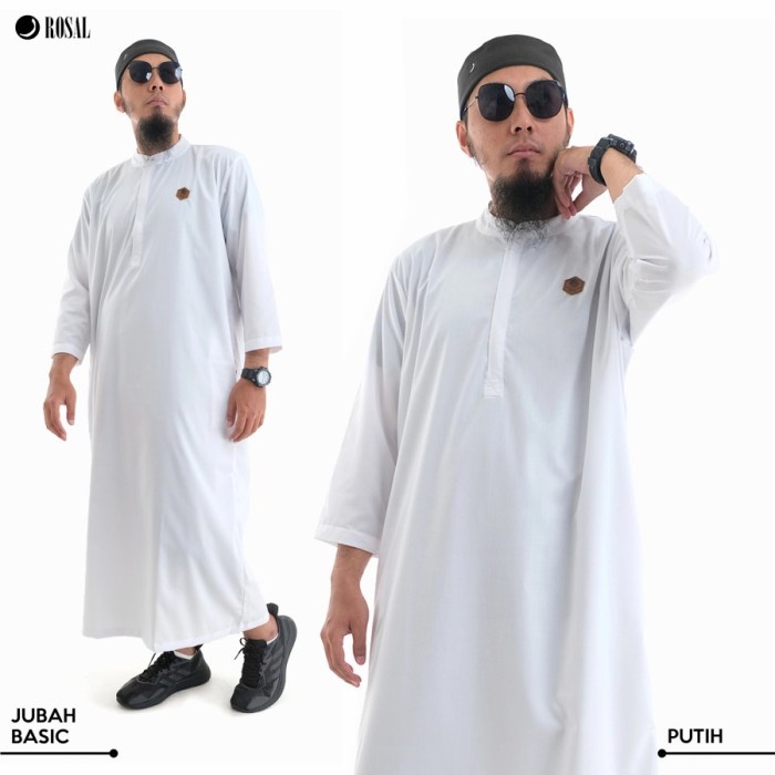 Jubah Basic ROSAL Gamis Jubah Premium Lengan Panjang Pria Dewasa