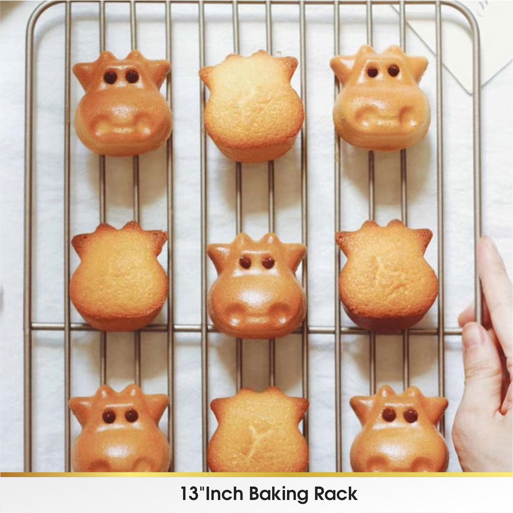 Non Stick Cooling Rack Single Rak Pendingin Baking Tatakan Kue Stainless Cake Cookies Roti