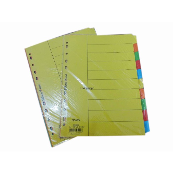 

Kusus Hari Ini Tab Divider Bantex 6050, Tab Divider Bantex A4 Terbatas