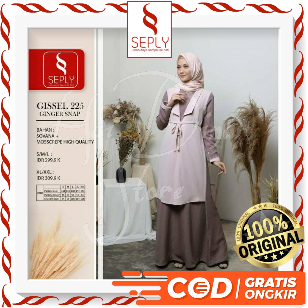 [Baru] Seply Gamis Muslimah Gissel 225 Ready