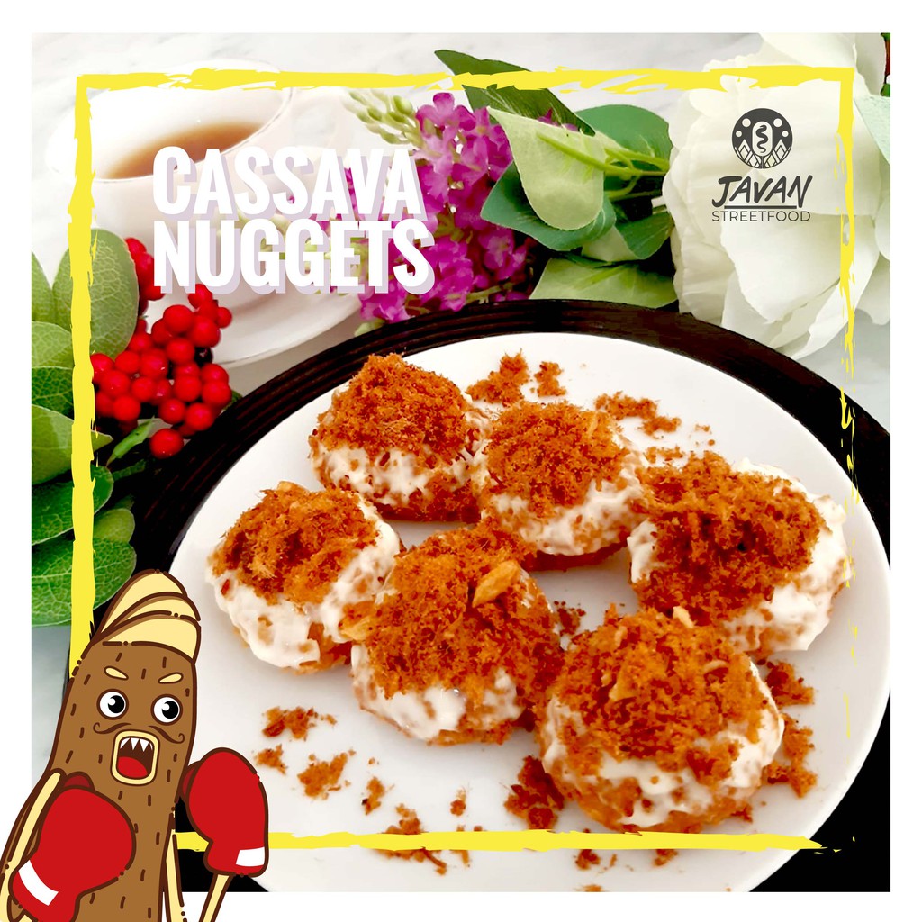 

Singkong / Cassava Frozen Nugget SINVBI, custom base sauce and topping