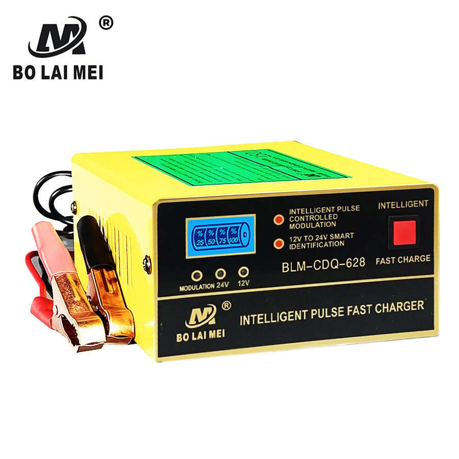 BO LAI MEI Charger Aki Mobil Motor 250W 12V/24V 200AH - BLM-CDQ-628 - Yellow