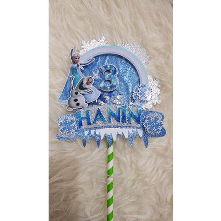 KHOUSE Topper Cake 3D Shaker Karakter Frozen Topper kue cupcake Ultah Frozen Elsa