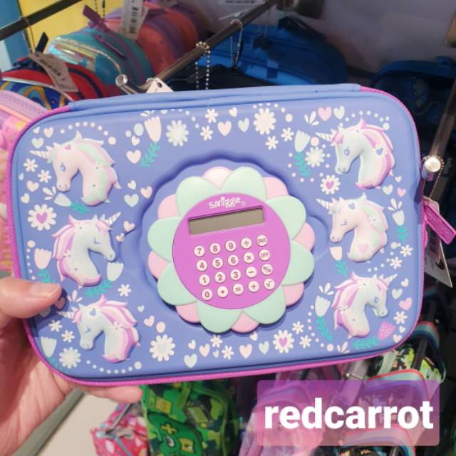 Tempat Pensil Kalkulator Smiggle Original Unicorn Calculator Pencil Case