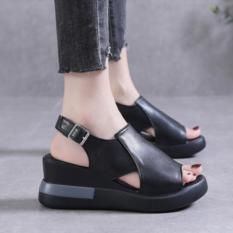 LUMMYSHOP SANDALS WANITA WEDGES CLAIRE 2 WARNA IMPORT