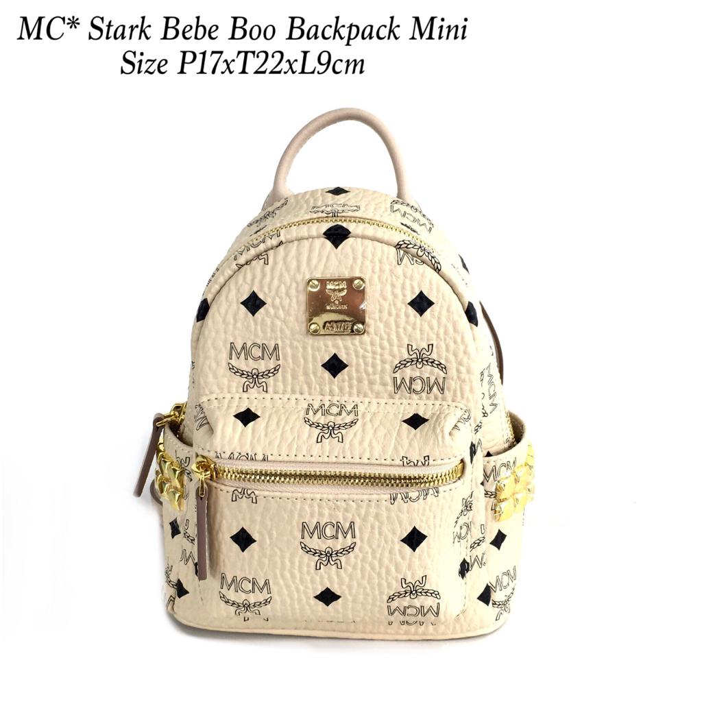 MCM Stark Bebe Boo Backpack Mini Original / Ransel Mini Wanita