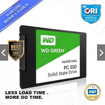 WD Green SSD 480GB Sata 3 - WD Green 480 GB 2.5 Garansi Resmi Wd Indonesia ORI