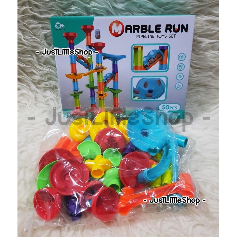 marble run pipeline toy set