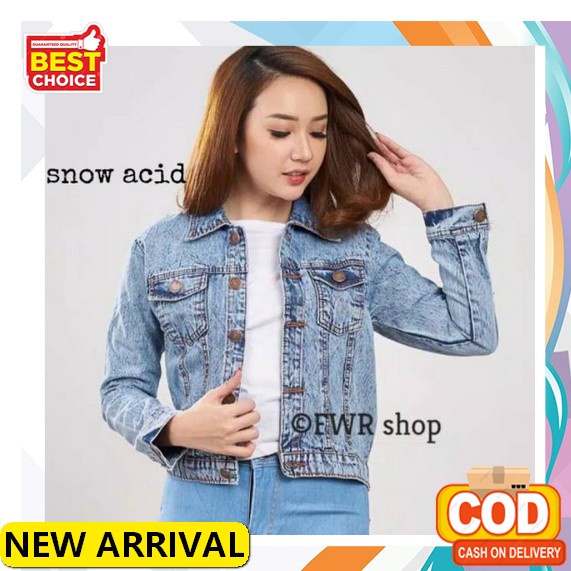 Atasan Jaket Bts Taehyung - Jaket Jeans Oversize Pria/Wanita Kombinasi To Tone Fit Xl Fwr - Jaket Je