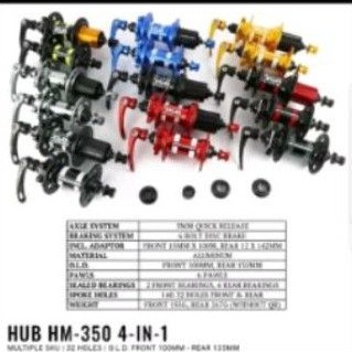 Hub Freehub Strummer MT350 32H 4 in 1 Bisa TA dan QR Bearing 6 pawls tawon like MT009 MT039