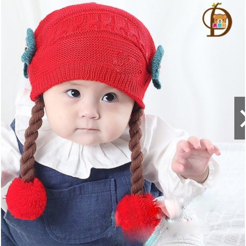 TOPI RAMBUT KEPANG BABY HAT WIG TOPI BAYI RAMBUT KEPANG PITA - Bayi Online Shop