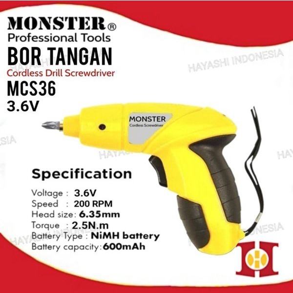 Mesin Bor Baterai Cordless Drill Screwdriver Bor Tangan Baterai