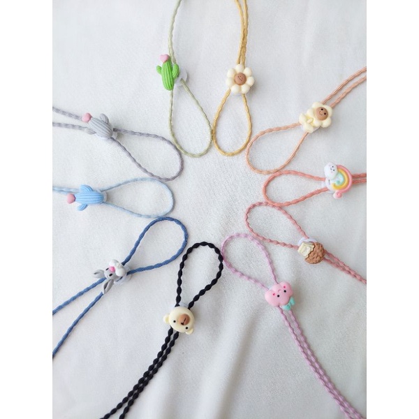 Strap Masker 2in1 Tali Karakter Korea Elastis Konektor Headloop Tali Masker Kalung Masker