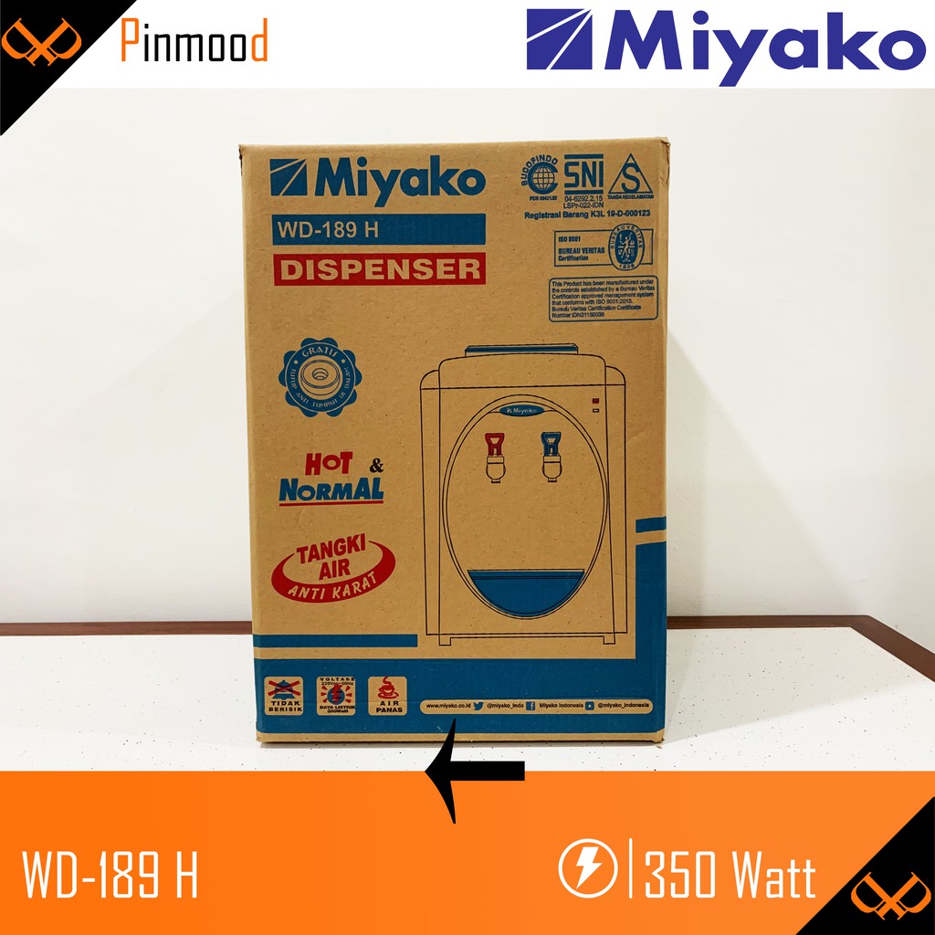 MIYAKO DISPENSER WD-189 H [ HOT AND NORMAL ] GALON AIR MURAH