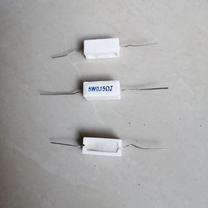 0,15 ohm R R15J Resistor Kapur 5w 5watt 0,15ohm 0,15R 0.15RJ 5 w watt