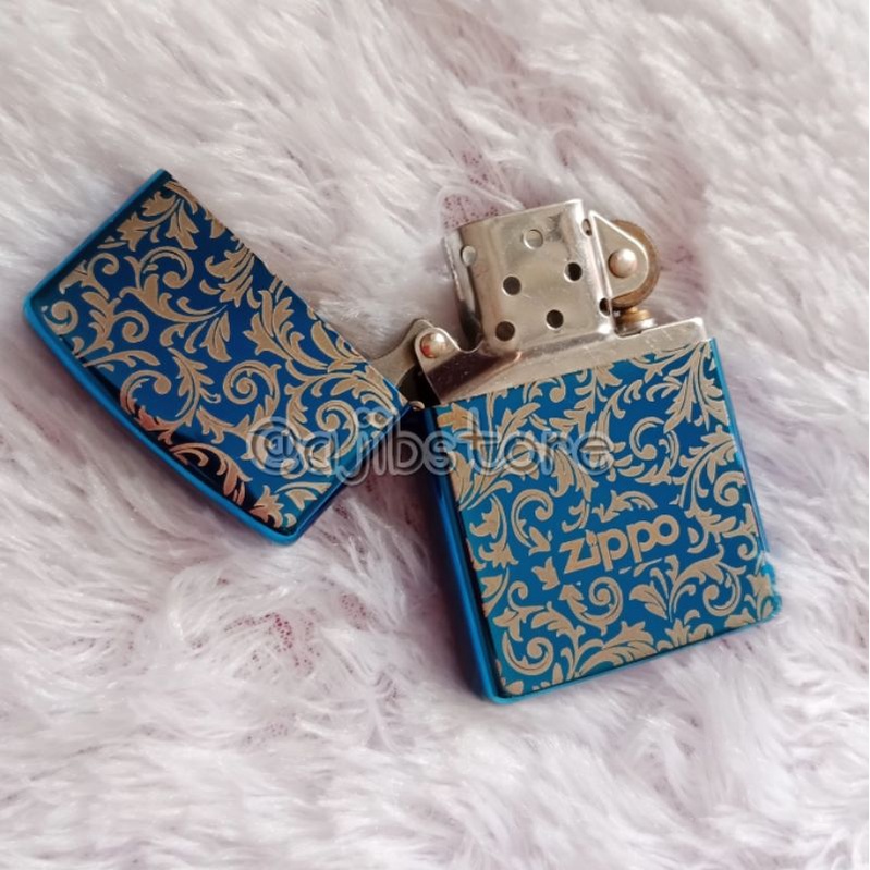 ZIPPO BLUE ICE MOTIF BATIK PREMIUM