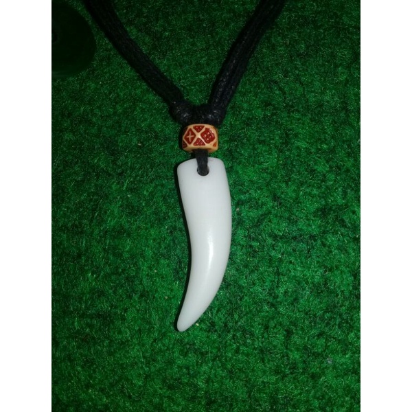 taring macan dayak resin /kalung tali