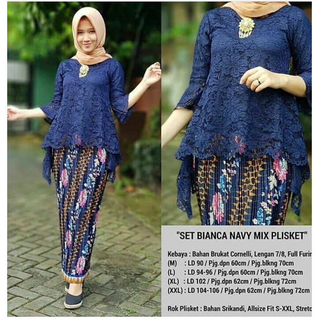 KEBAYA RINJANI SET ROK  PRISKET KEBAYA BRUKAT SETELAN 