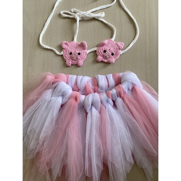 set baju anak bayi rajut photoshoot preloved