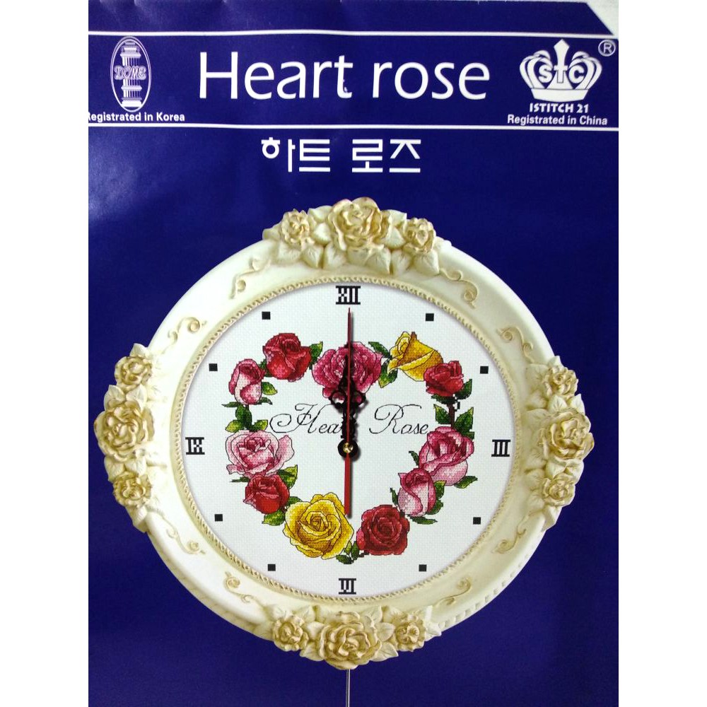 DISKON Paket DIY Craft Sulam Kristik DOME 120510 Heart Rose Bunga Mawar Flower