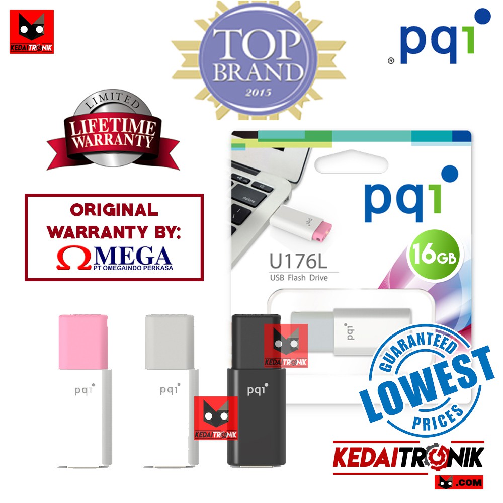 Flashdisk PQI 16GB U176L USB Flash Drive 16 GB Disk Cute Mini MURAH