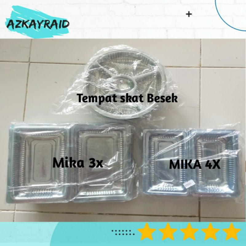 Mika Plastik ukuran 3X, 4X, Mika Bulat Skat Besek /pack isi 100
