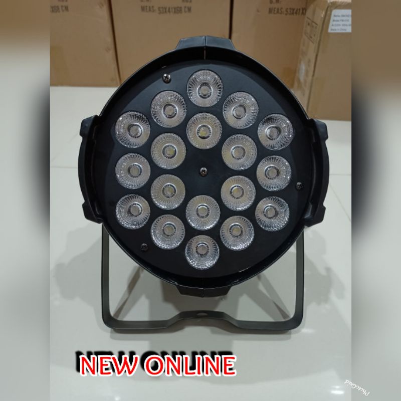 LAMPU PANGGUNG PARLED FULL COLOUR 18 LED x 10WATT MERK REDSUN