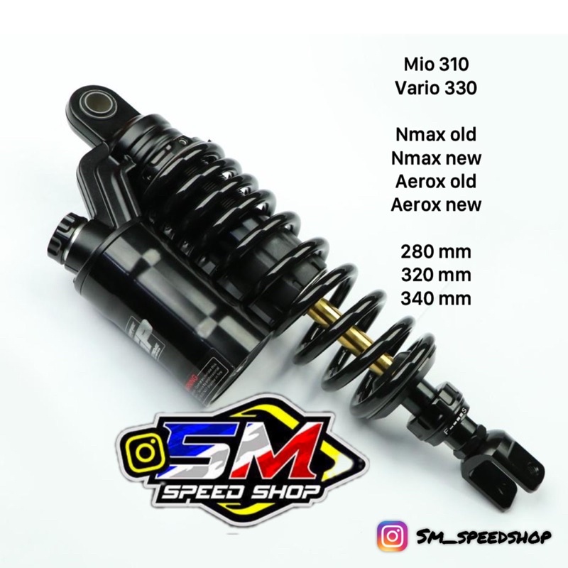 Shockbreaker Shock Ride it GP Extream black series AS GOLD Copy KTC ukuran mio beat scoopy beat fi 3