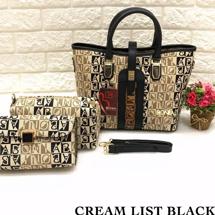 り TAS BONIA ARTIKA SET 3in1 tas batam wanita fashion besar Kerja Office artika ぜ