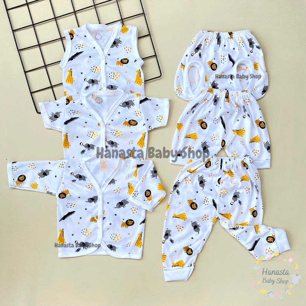 Baju Bayi Newborn Setelan Bayi Panjang Pendek Kutung Perlengkapan Bayi Baru Lahir Motif Animal