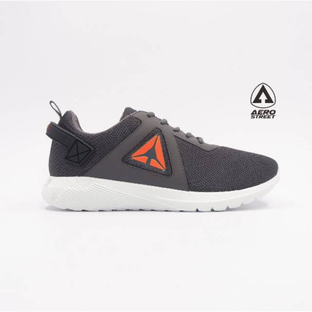 Aerostreet 40-43 Motion+ Abu Tua - Sepatu Sneakers Casual Sport Sekolah Pria Wanita Aero Street