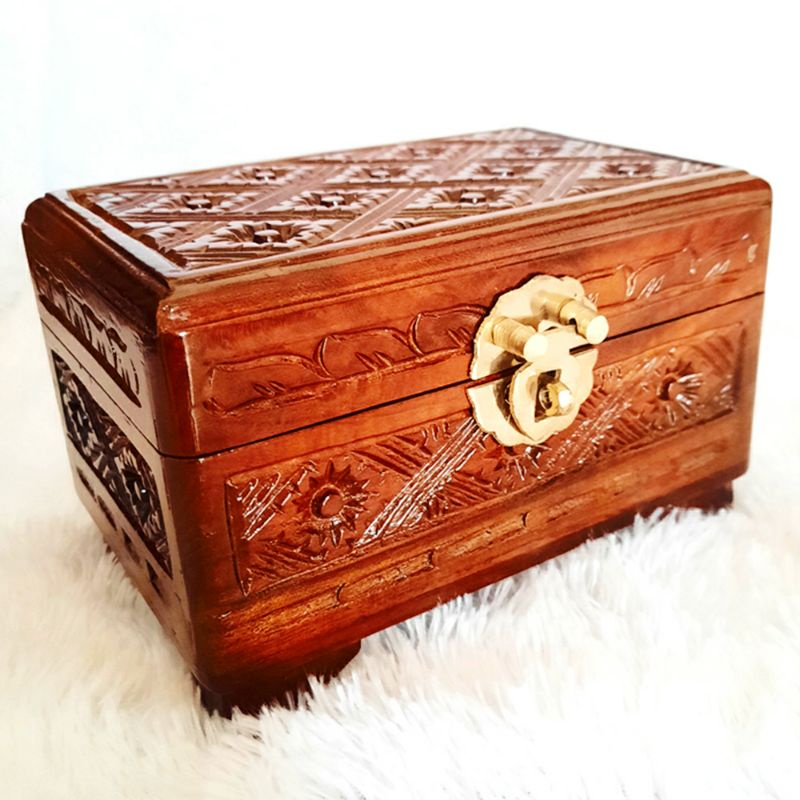 KOTAK PERHIASAN, KOTAK PERNAK PERNIK, UKIRAN KAYU JATI