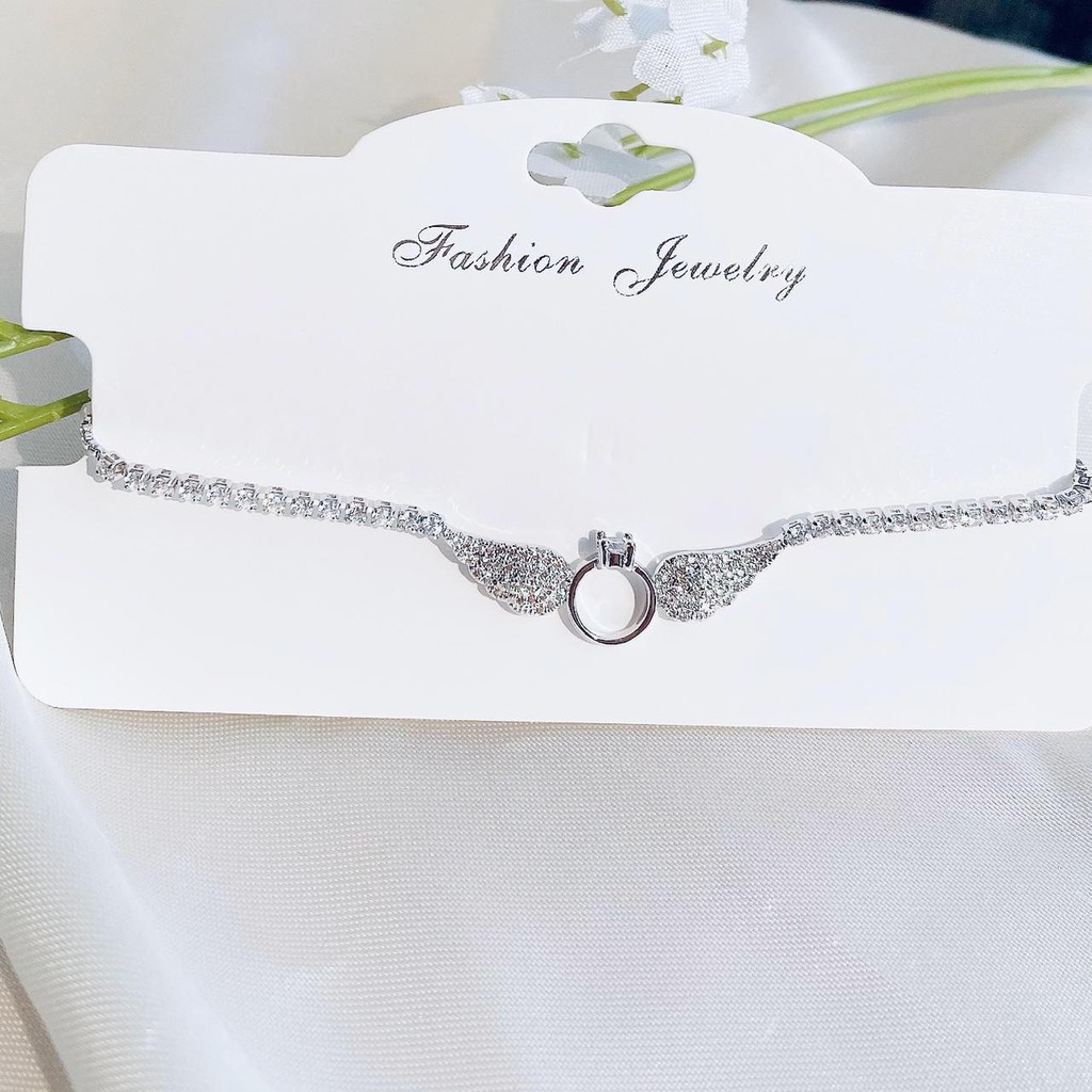 gelang tangan wanita titanium anti karat model serut ring diamond zirconia fashion korea