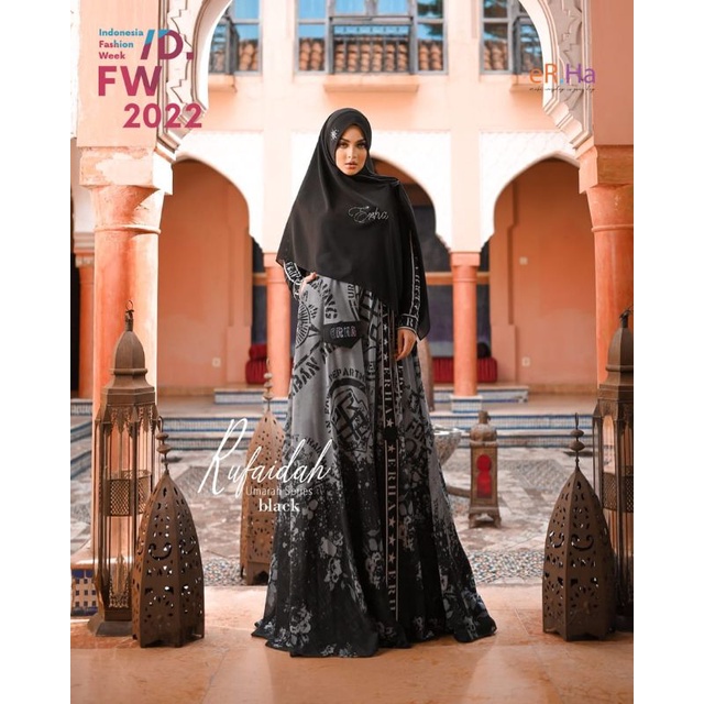 [ER.HA SYARI] GAMIS SYARI TERBARU / DRESS SET PRINTING " RUFAIDAH SET " BY ERHA