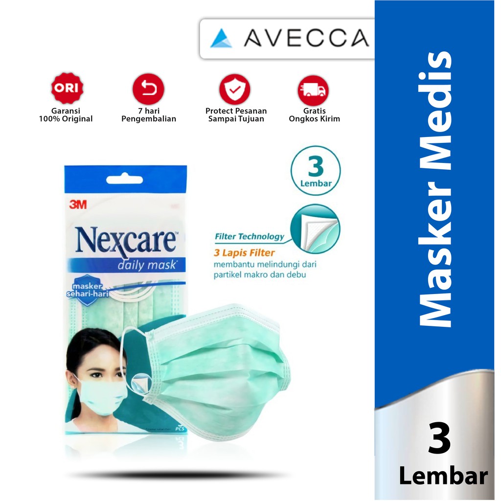 Nexcare Daily Mask 3'S / Masker Medis