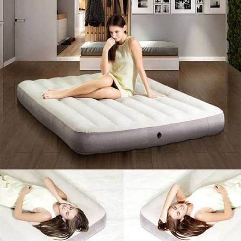 INTEX Kasur Angin Portable Matras Tidur Pompa Durabeam Inflatable 137 New