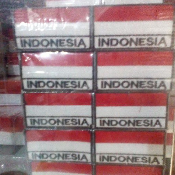 Bendera bordir 100biji indonesia 3½x7cm